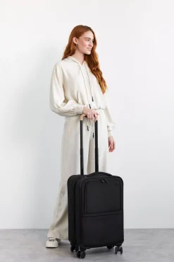 Soft-Sided Collapsible Carry-On Roller In Black