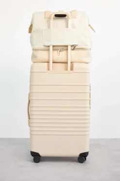 The Convertible Mini Weekender In Beige