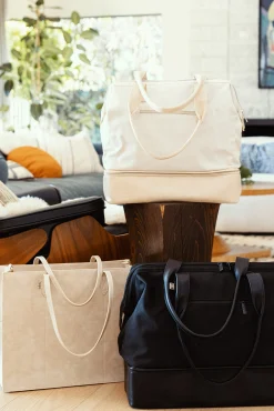 The Convertible Mini Weekender In Beige
