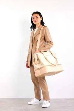 The Convertible Weekender In Beige