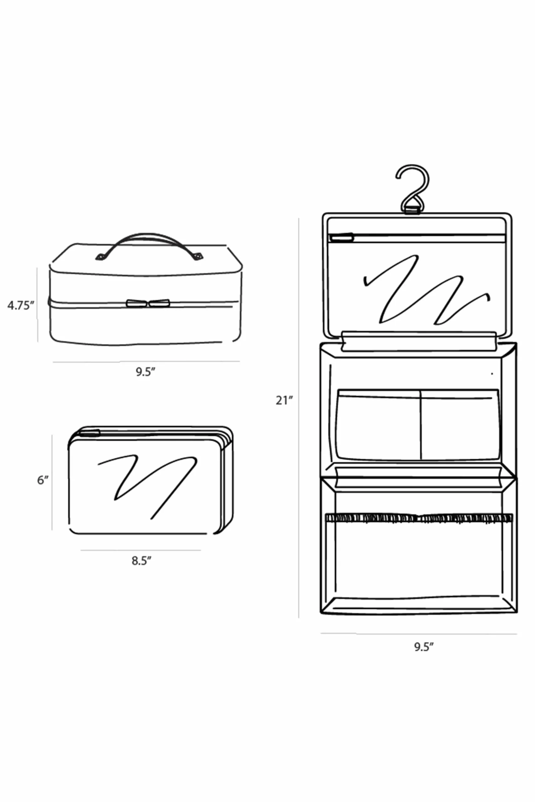 The Hanging Cosmetic Case In Black