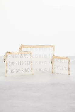 The Mesh Pouch Trio In Beige