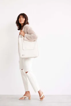 The North To South Tote In Beige