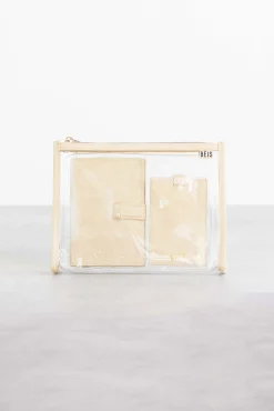 The Passport & Luggage Tag Set In Beige